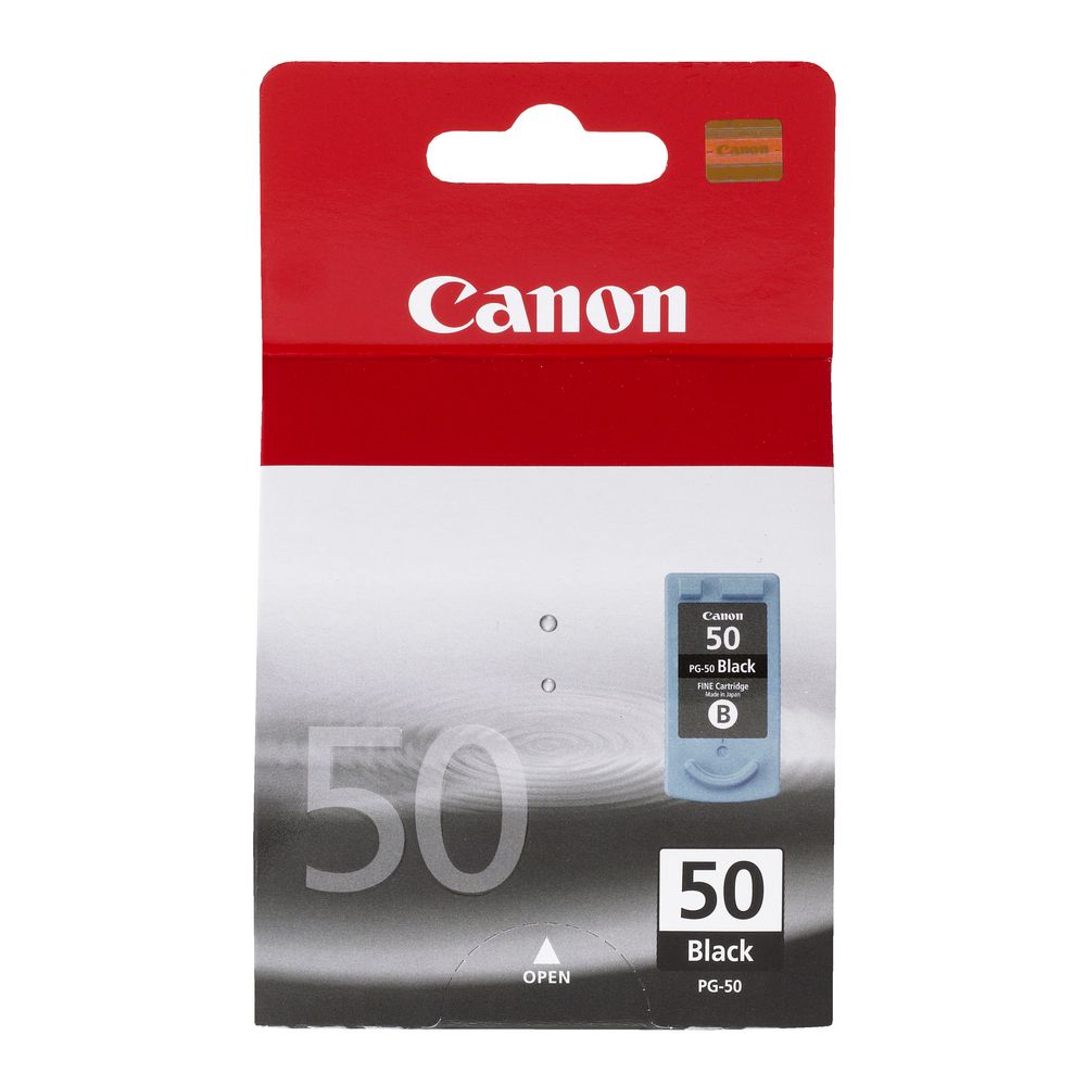 Ink Cartridge Canon PG-50 (0616B001), 22ml black - high capacity for MP150/160/170/180/450/460; iP2200/ JX200/500, MX300/310 photo 1