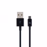 Cable USB2.0/Micro-USB - 2m - Cablexpert CC-USB2P-AMmBM-2M, Black, USB 2.0 A-plug to Micro-USB plug, blister