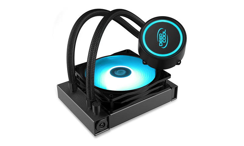 DEEPCOOL Liquid Cooler "GAMMAXX L120 V2", Anti-leak Tech Inside, LGA2066/2011-v3/2011/1700/1200/1151/1150/1155 & AM4, 1x 120mm fans RGB LED, fans: 500~1800rpm, pump: 2550rpm, 17.8dBA, 69.34CFM, 4 pin, Hydro Bearing photo 2