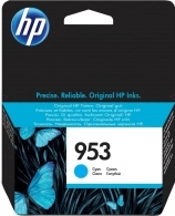HP 953 (F6U12AE) Cyan Ink Cartridge; (for HP OfficeJet Pro 7720, 7730, 7740, 8710, 8720, 8725, 8728, 8730, 8740, 7740, 8218, 8715, 8718, 8719)
