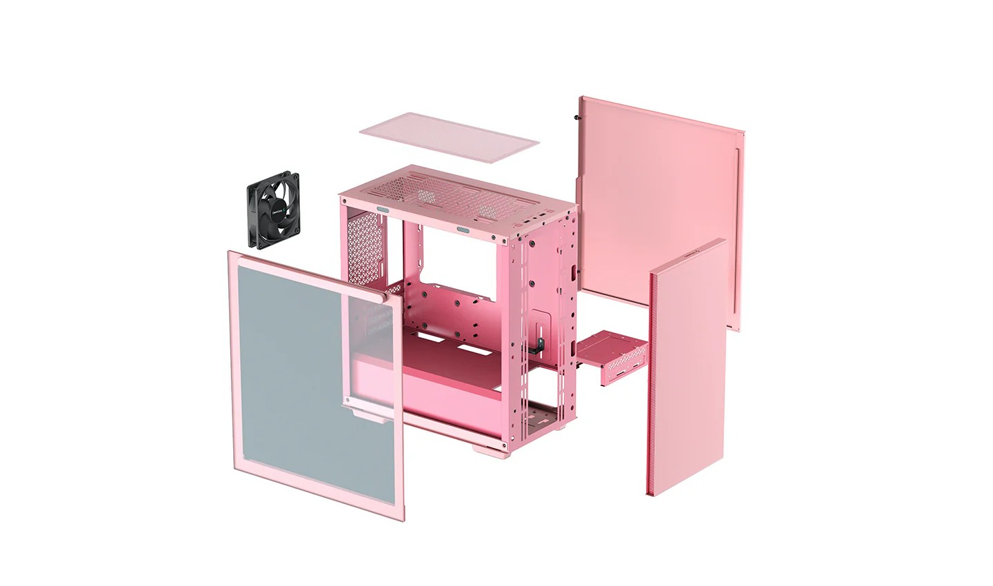 Корпус DEEPCOOL MACUBE 110 PINK / w/oPSU / Side-Window / 1x 120mm fan / ATX / Pink photo 12