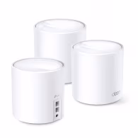 TP-LINK Deco X60(3-pack) AX3000 Mesh Wi-Fi 6 System, 2 LAN/WAN Gigabit Port, 2402Mbps on 5GHz + 574Mbps on 2.4GHz, 802.11ax/ac/b/g/n, OFDMA , MU-MIMO, Wi-Fi Dead-Zone Killer, Seamless Roaming with One Wi-Fi Name, Antivirus, Parental Controls