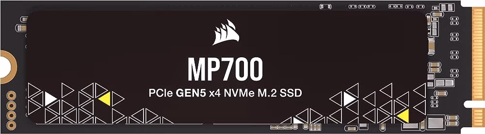 M.2 NVMe SSD 2.0TB Corsair MP700, Interface: PCIe5.0 x4 / NVMe1.4, M2 Type 2280 form factor, Sequential Reads 10000 MB/s / Writes 10000 MB/s, Random Read / Write IOPS - 1500K / 1700K, Phison E26, 4GB DRAM, AES 256-bit, SLC Write Cache, TBW-1400 TB, 232L M