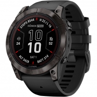 Garmin Fenix 7X Pro - Sapphire Solar, Carbon Grey DLC Titanium with Black Band thumbnav 1
