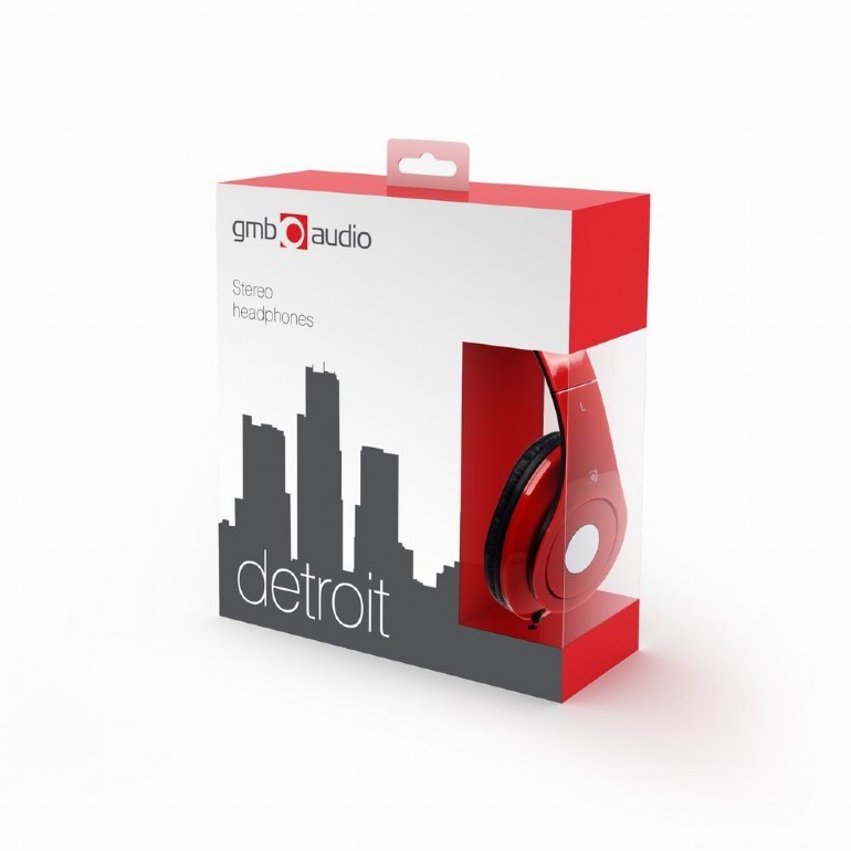 Casti Gembird MHS-DTW-R ”Detroit”, Red photo 8