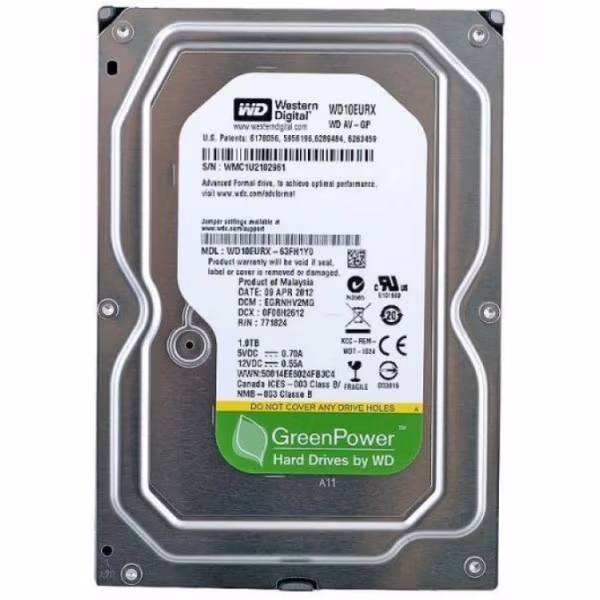 3.5” HDD 1.0TB  Western Digital WD10EURX  AV-GP™, IntelliPower, 64MB, SATAIII, NP 