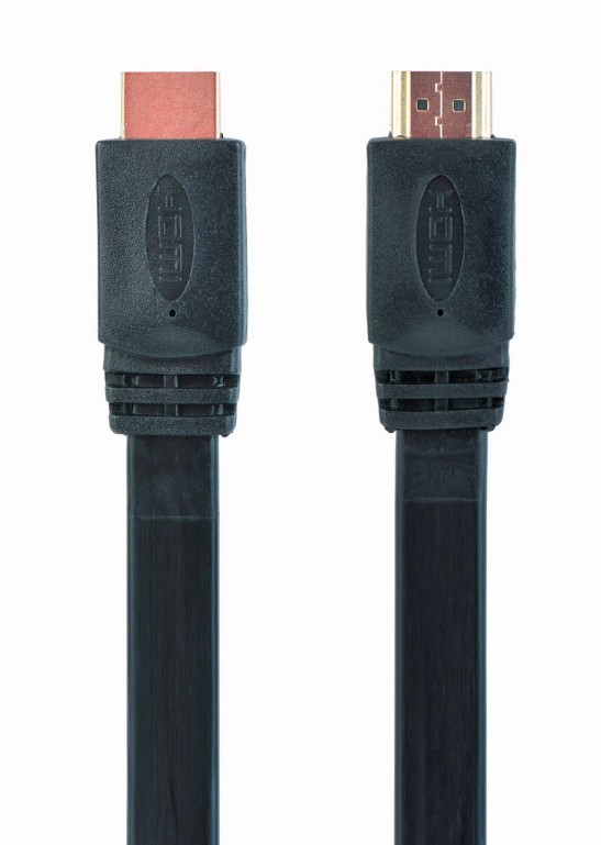 Cable HDMI CC-HDMI4F-6, 1.8 m, High speed HDMI flat cable with Ethernet, Supports 4K UHD resolutions at 60 Hz, 1.8 m, black color photo 1 Cable HDMI CC-HDMI4F-6, 1.8 m, High speed HDMI flat cable with Ethernet, Supports 4K UHD resolutions at 60 Hz, 1.8 m, black color photo 1