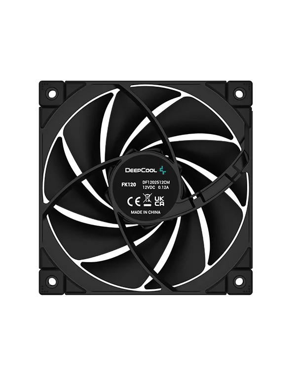 120mm Case Fan - DEEPCOOL "FK120B", High-Performance 120mm PWM fan, 120x120x25 mm, 500~1850 RPM±10%, 68.99 CFM, <28 dB(A), 4-pin PWM, Fluid Dynamic Bearing, Black photo 5