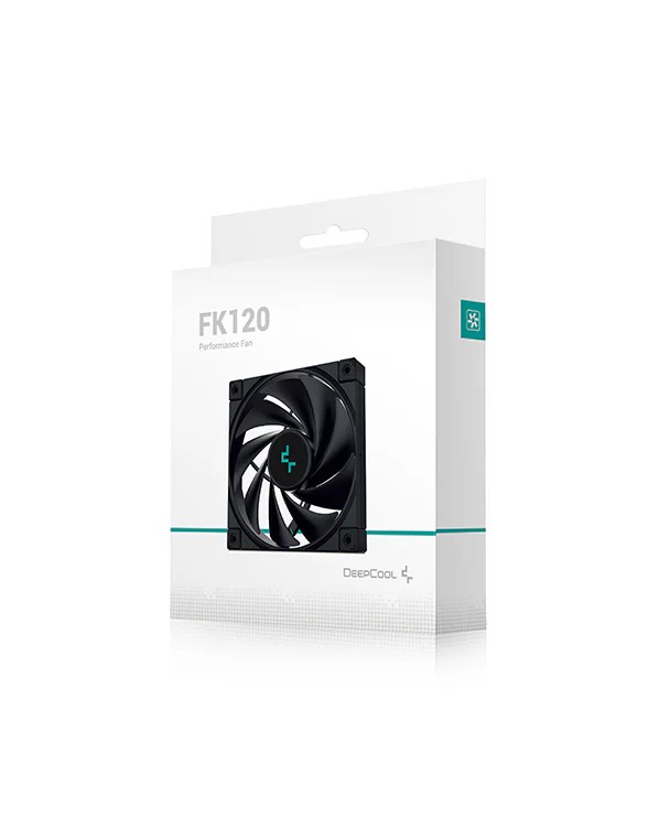 120mm Case Fan - DEEPCOOL "FK120B", High-Performance 120mm PWM fan, 120x120x25 mm, 500~1850 RPM±10%, 68.99 CFM, <28 dB(A), 4-pin PWM, Fluid Dynamic Bearing, Black photo 6