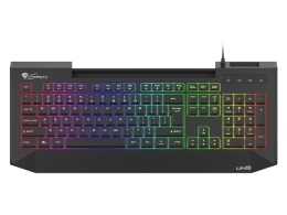 Tastatura cu fir Genesis Keyboard Lith 400 RGB US Layout, X-Scissor Slim