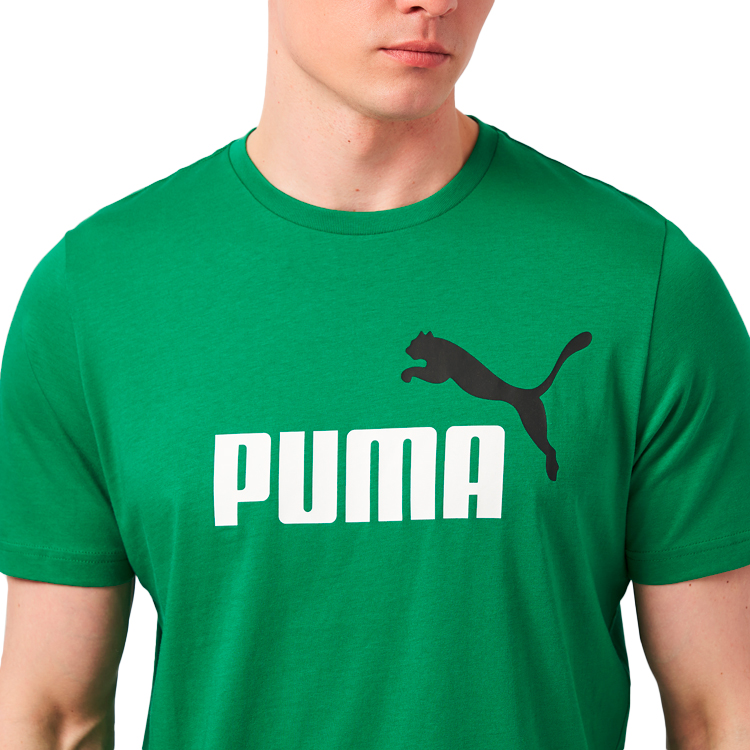 Футболка мужская Puma ESS+ 2 Col Logo Tee S Зеленый photo 4