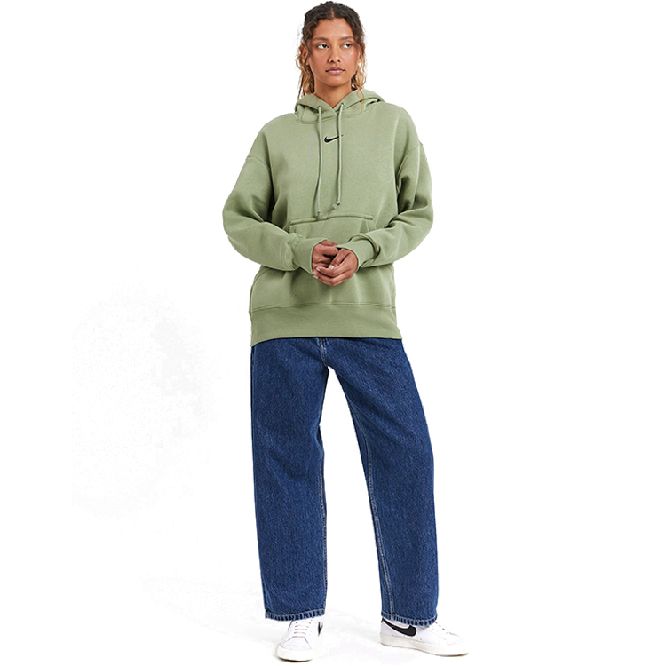Hanorac Nike W NSW STYLE FLC PO HOODIE OS L Verde Femei photo 3