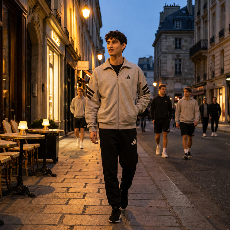 Мужская Толстовка Adidas M FI 3S TT XS Серый photo 4