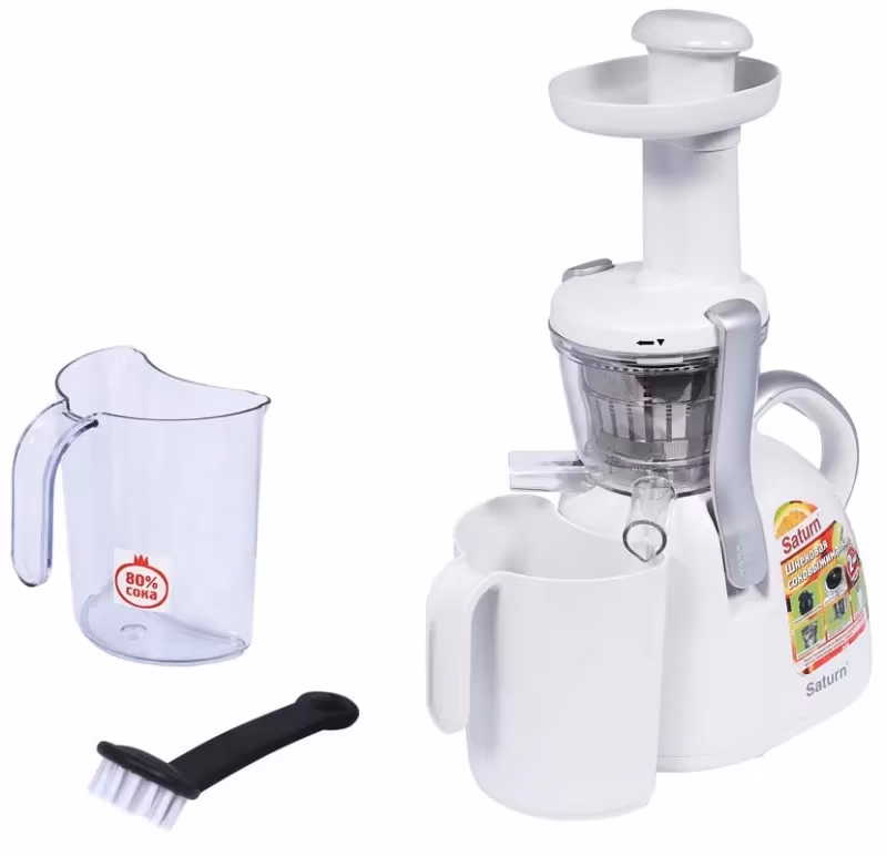 Storcator cu cilindru rotativ Saturn STFP8086, 0.80 l, 200 W, 2 trepte viteza, Alb 