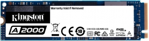 M.2 NVMe SSD 1.0TB Kingston A2000, Interface: PCIe3.0 x4 / NVMe1.3, M2 Type 2280 form factor, Sequential Reads 2200 MB/s, Sequential Writes 2000 MB/s, Max Random 4k Read 250,000 / Write 220,000 IOPS, SM2263EN controller, 96-layer 3D NAND TLC thumbnav 1