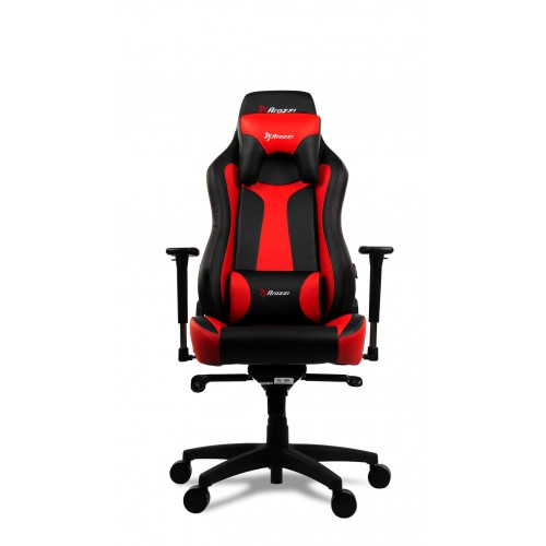 Gaming/Office Chair AROZZI Vernazza, Black/Red, PU Leather, max weight up to 135-145kg / height 165-190cm, Recline 165°, 3D Armrests, Head and Lumber cushions, Metal Frame, Nylon wheelbase, Gas Lift 4class, Large nylon casters, W-28.5kg photo 1