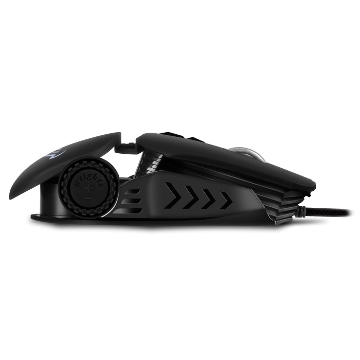 SVEN RX-G815 Gaming, Optical Mouse, 800-4000 dpi, 6+1 buttons (scroll wheel), 500 - 8000 DPI switching modes, Backlighting, Soft Touch coating, Braided cable, 1.8m, USB, Black