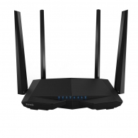 TENDA AC6 AC1200 Dual Band Wireless Router, 867Mbps at 5Ghz + 300Mbps at 2.4Ghz, MU-MIMO, Beamforming, 802.11ac/a/b/g/n, 1 WAN + 3 LAN, Simultaneous dual band 2.4 & 5GHz, 4 external antennas thumbnav 1