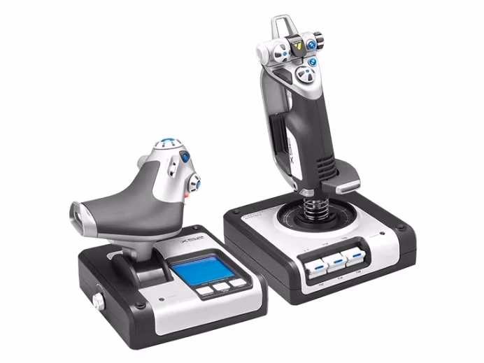 Logitech G Saitek X52 Flight Control System - N/A - USB - N/A - EMEA - X52 FLIGHT CONTROL SYSTEM, multifunction LCD, 105 programmable commands, clock and stopwatch function, adjustable handle for a wide range of hand sizes 