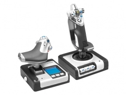 Logitech G Saitek X52 Flight Control System - N/A - USB - N/A - EMEA - X52 FLIGHT CONTROL SYSTEM, multifunction LCD, 105 programmable commands, clock and stopwatch function, adjustable handle for a wide range of hand sizes