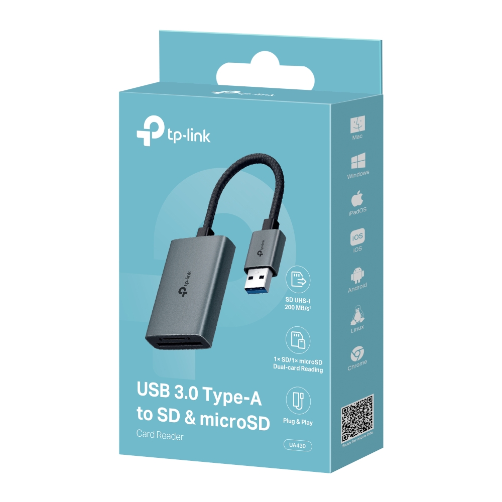 Кардридер TP-LINK UA430 / USB-A/ microSD / SD photo 5