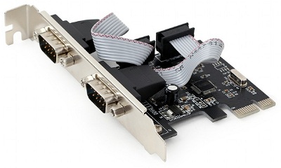 Gembird SPC-22, 2 x Serial ports, PCI-Express, with extra low-profile bracket photo 1