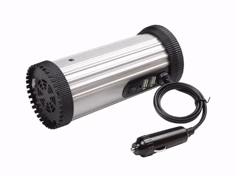 EnerGenie EG-PWC150-01, 12 V Car power inverter, 150 W, Input: 10-16 VDC (accumulator directly) - Output: 230 VAC +/- 10% at 50 Hz (+/-3Hz), modified sine wave 