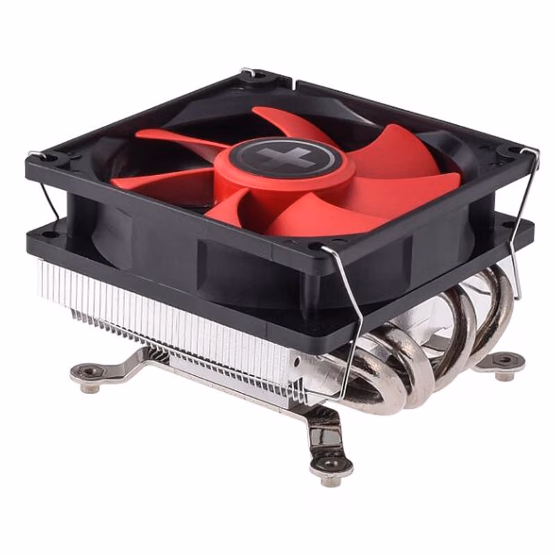 XILENCE Cooler XC040 ”A404T”, Performance C, (Compact / for Low Profile Systems), Socket AM5/AM4/AM3/AM3+/FM2/FM2+ up to 125W, 92x92x25mm, PWM 600-2200 rpm, 14.0-21.8 dBA, 4pin, 4x 6mm copper heat pipes, Aluminium Heatsink
