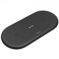 Беспроводное зарядное устройство HOCO  “CW23 Dual power” / Wireless output 1/2: 5W / 7.5W / 10W / Ultra slim design / Black thumbnav 1
