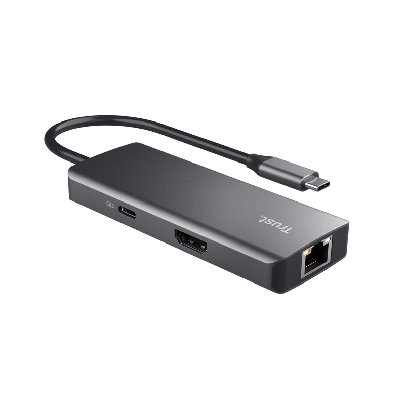 Многопортовый Адаптер Trust Dalyx/ USB-C/ 2xUSB-A/ 2xUSB-C/ HDMI/ RJ45/ SD photo 4