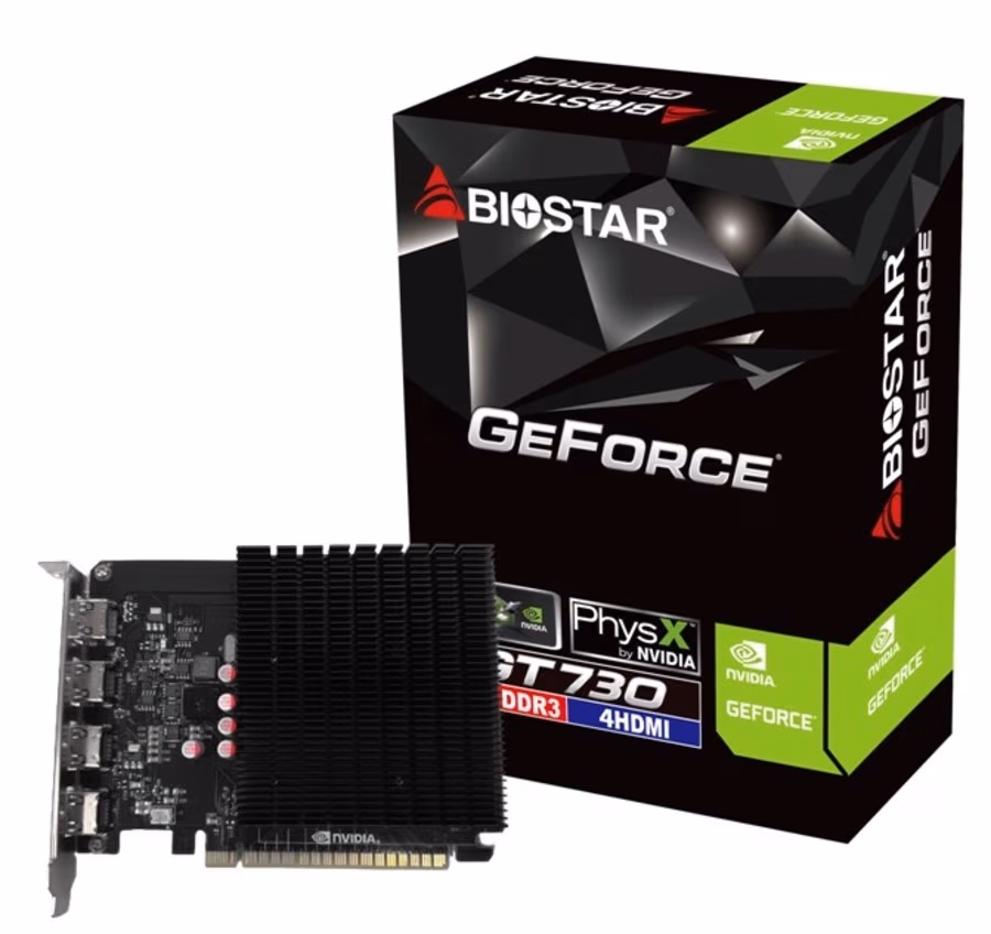 Видеокарта BIOSTAR GeForce GT730 / 4GB / GDDR3 / 64Bit