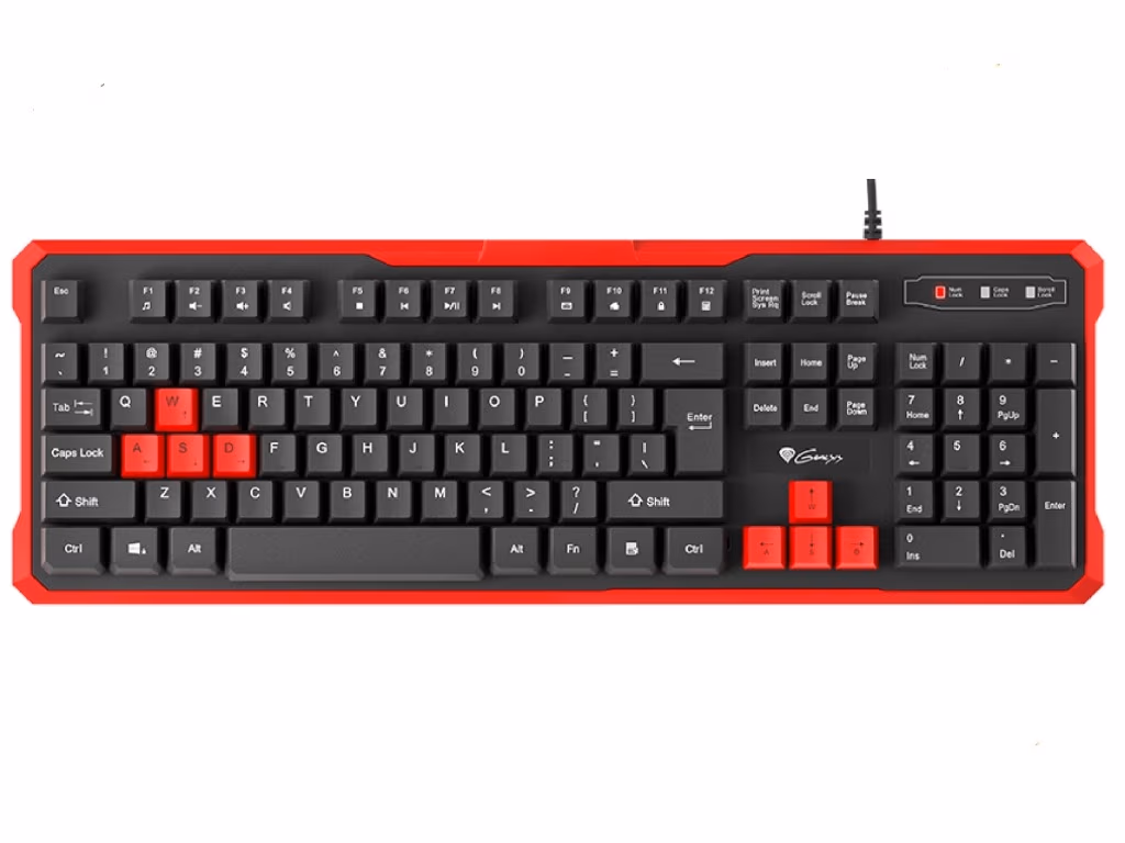 Tastatura cu fir Genesis Keyboard Rhod 110, RU Layout, Red 