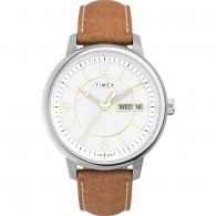 Chicago Day Date 45mm Leather Strap Watch TW2V28900 thumbnav 1