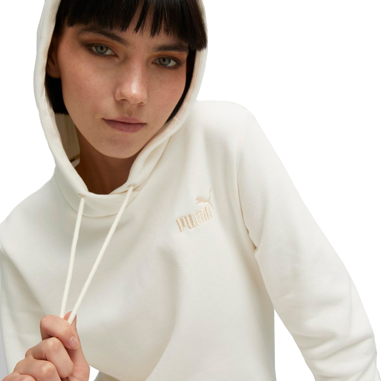 Hanorac Puma ESS+ Embroidery Hoodie FL S Bej Femei photo 5