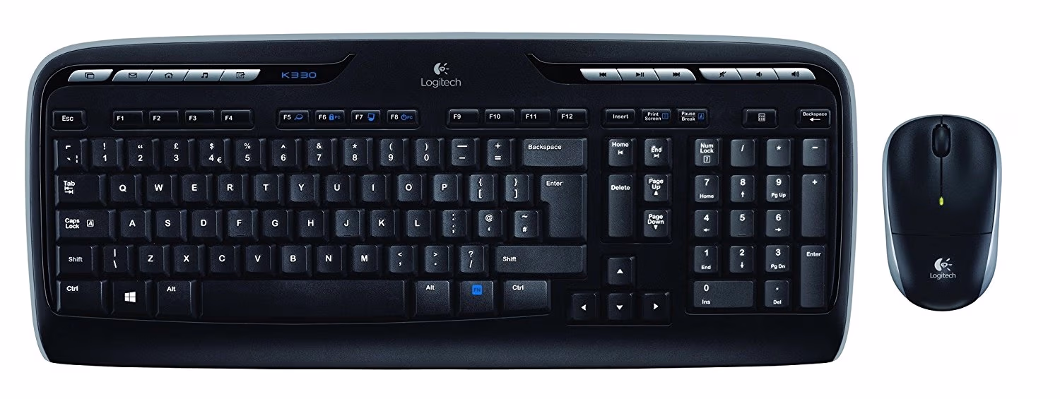 Logitech Wireless Desktop MK330, Multimedia Keyboard & Mouse, USB, Retail - RUS 