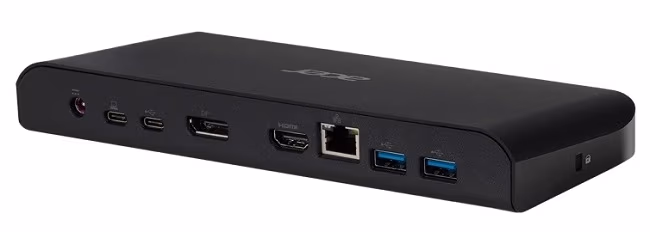 ACER USB Type-C Docking Station ADK620 (NP.DCK11.01D) - 1xAudio, 1xDisplayPort, 1xHDMI, 1xRJ-45, 2xUSB Type-C, 3xUSB 3.0, 135W power adapter