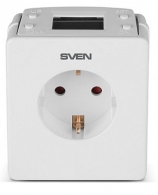 SVEN RN-16D, Automatic Voltage Regulator, 1x Schuko outlets,LCD display, White thumbnav 1