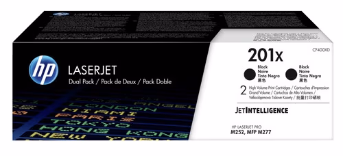 HP 201X (CF400X) Black Original LaserJet Toner Cartridge (up to 2800 pages), for HP Color LaserJet Pro M252, M277 Series