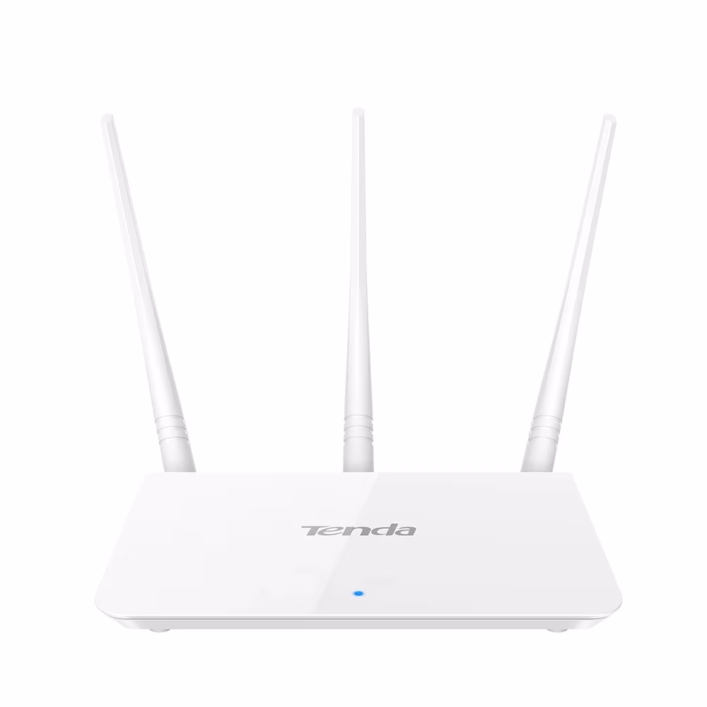 TENDA F3 N300 Wireless Router, 300Mbps on 2.4GHz, 802.11n/b/g, 1 WAN + 3 LAN, 3 fixed antennas 
