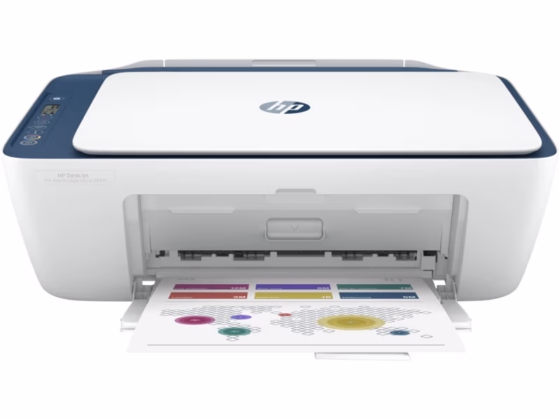 MFD HP DeskJet Ink Advantage Ultra 4828 White/Blue, A4, 8.5/5.5 ppm, 4800x1200 dpi, scan 1200 x 1200, Icon LCD display, up to 1000 pages, USB 2.0 Hi-Speed, Wi-Fi 802.11 a/b/g/n, HP Smart; Apple AirPrint™; Mopria, (2*HP47 6ZD21AE 1500p / 2*HP47 6ZD61AE C