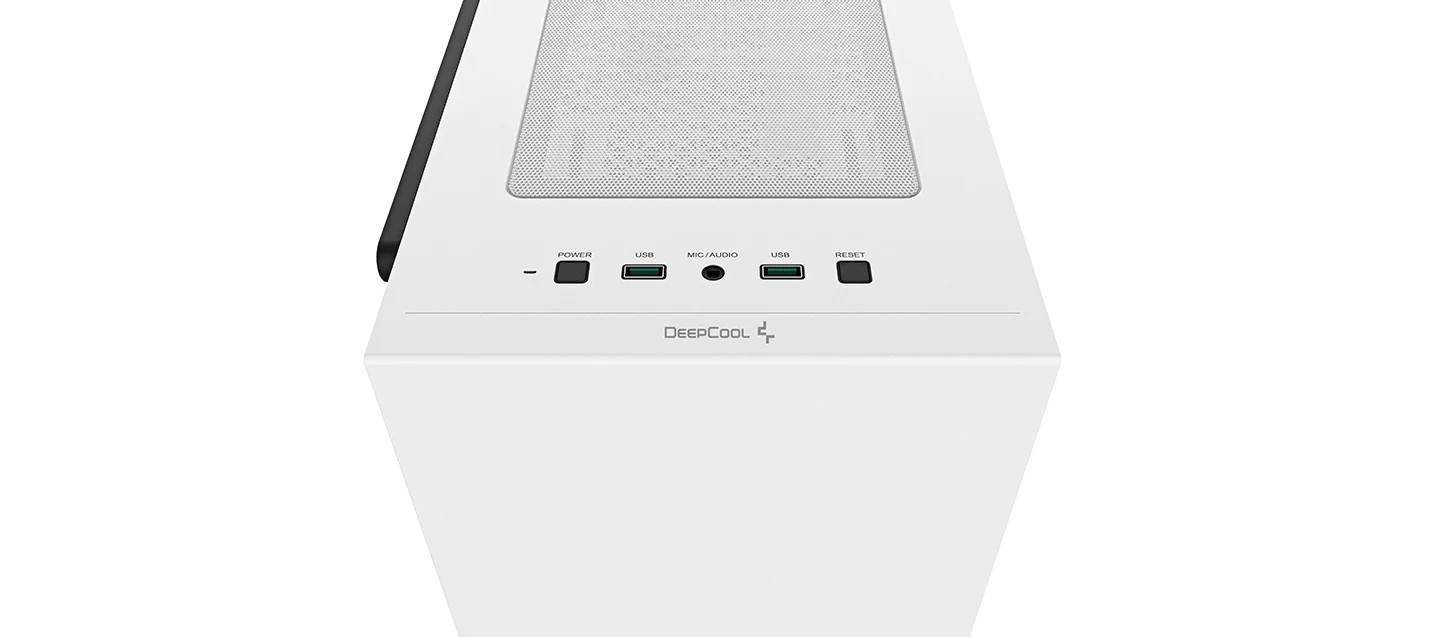 DEEPCOOL "MACUBE 110 WH" Micro-ATX Case, with Side-Window (Tempered Glass Side Panel) Magnetic, without PSU, Tool-less, Pre-installed: Rear 1x120mm DC Fan, 2xUSB3.0, 1xAudio, Adjustable GPU holder, Push-pin SSD holder, White photo 4