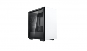 DEEPCOOL "MACUBE 110 WH" Micro-ATX Case, with Side-Window (Tempered Glass Side Panel) Magnetic, without PSU, Tool-less, Pre-installed: Rear 1x120mm DC Fan, 2xUSB3.0, 1xAudio, Adjustable GPU holder, Push-pin SSD holder, White thumbnav 1
