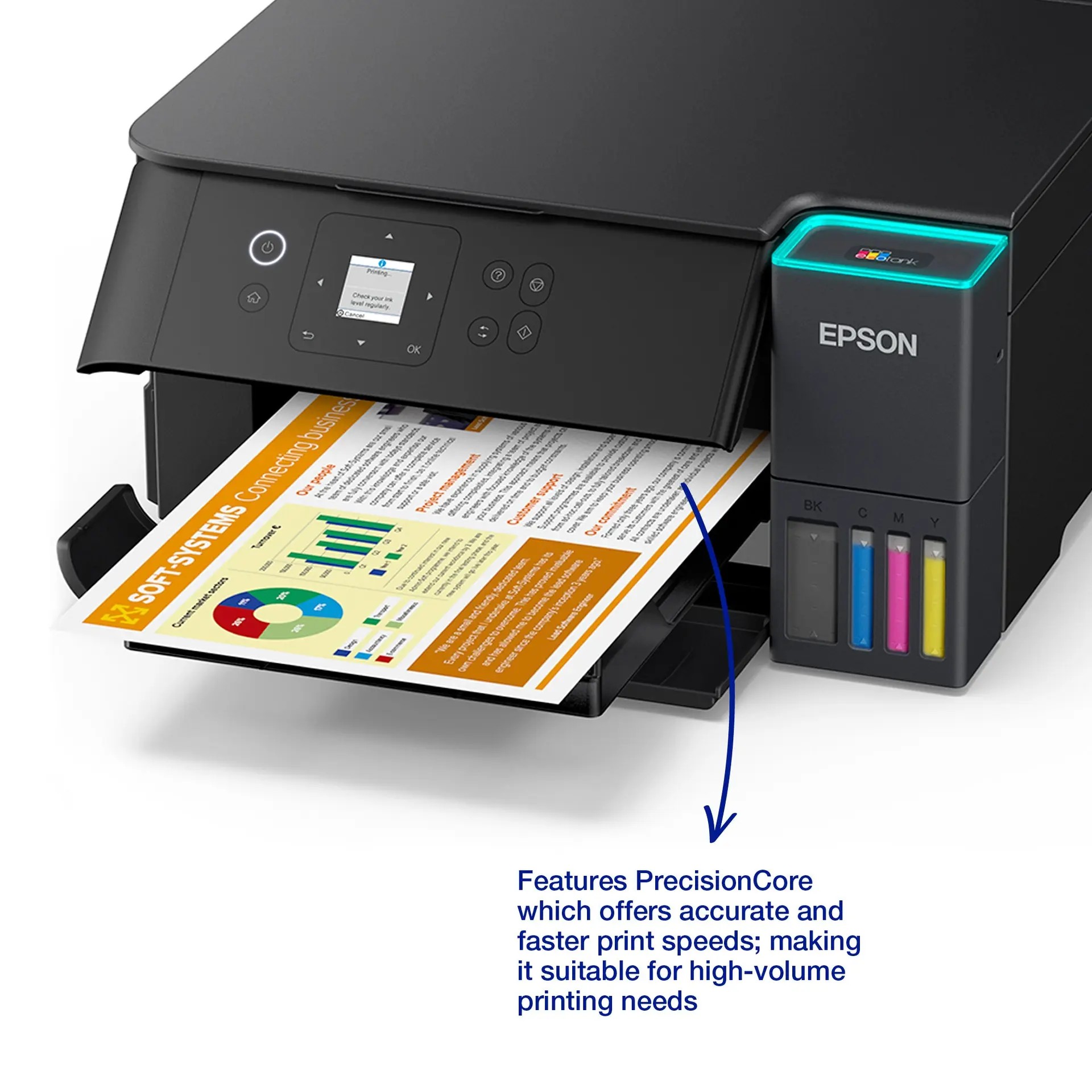 МФУ с CISS Epson EcoTank L4360 / A4 / Duplex /  Wi-Fi / Black photo 6
