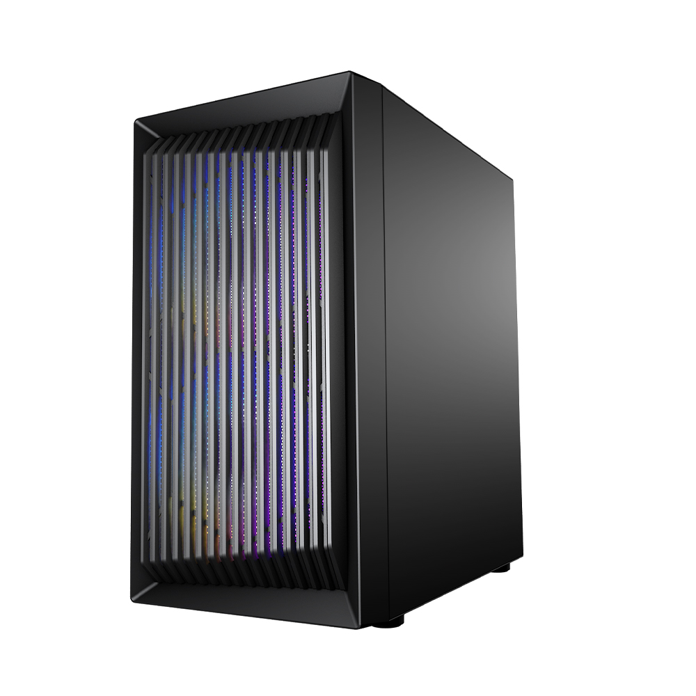 Carcasa 1STPLAYER BS-2 / no PSU / Side-Window / 3x120mm / mATX / Black photo 4