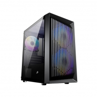 Carcasa 1STPLAYER BS-2 / no PSU / Side-Window / 3x120mm / mATX / Black thumbnav 1