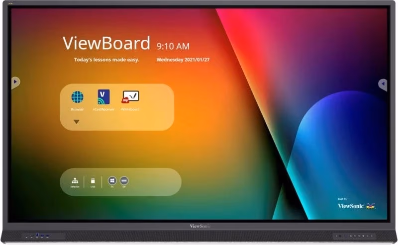 75” Интерактивный дисплей ViewSonic IFP7552-1BH / 4K / 8G RAM / 64GB Storage / Black