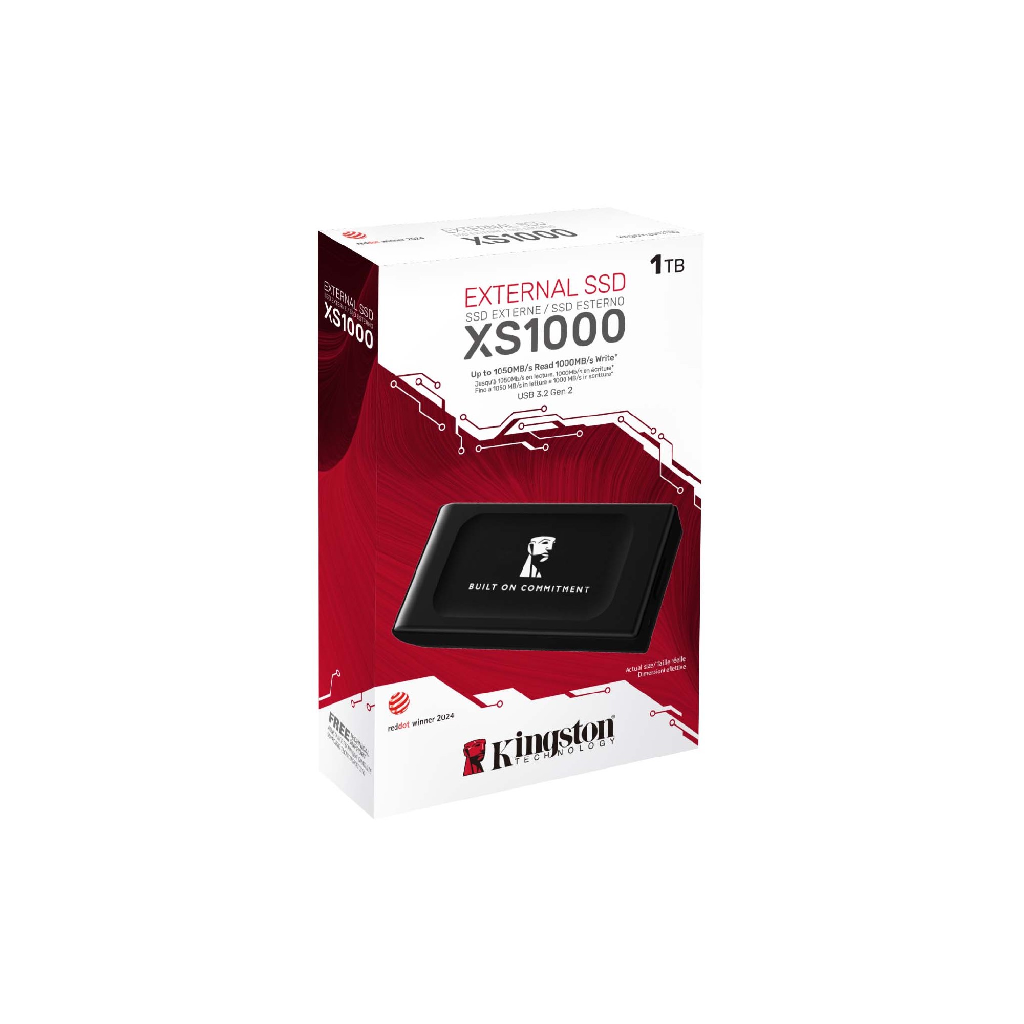Портативный накопитель SSD Kingston XS1000, 1ТБ, USB 3.2 Gen 2 photo 3