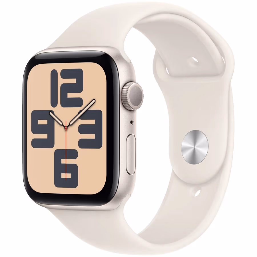 Smart watch Apple Watch SE 2024 GPS 44mm Starlight Aluminium Case with Starlight Sport Band - S/M (MXEU3QI/A) 