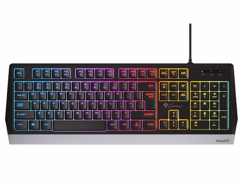 Tastatura cu fir Genesis Keyboard Rhod 300, RGB, RU Layout, RGB Backlight 