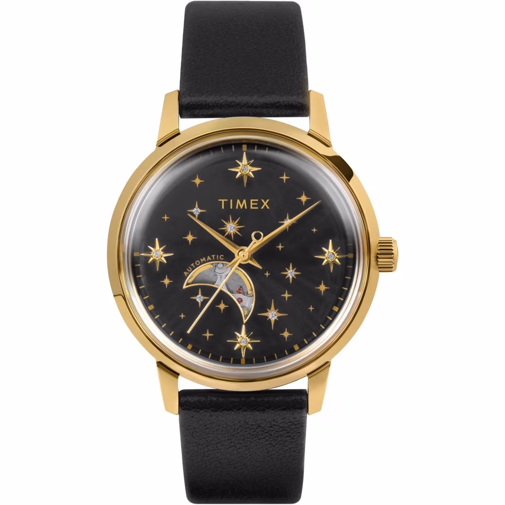 Celestial Automatic 38mm Leather Strap Watch TW2W21200
